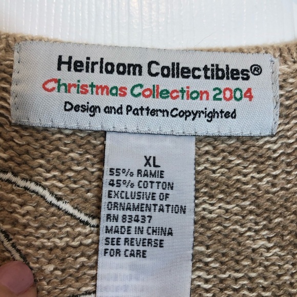 Heirloom Collectibles Sleeveless Zip Front Snowman Sweater Vest  Size XL - Picture 2 of 8